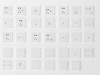 Modern switch socket switch 3d model