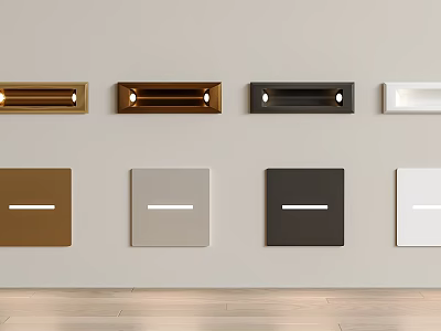 Different Color Wall Mounted Switch Panels With Modern Design For Home Interior 3d model