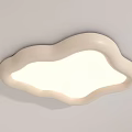 Modern Cloud Shaped Ceiling Lights in White and Beige for Home Bedroom Decor 3d model