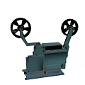 Projection Monitoring System With Vintage Projector Reels And Light Projection Beam
