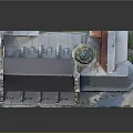 Cartoon Style Church Building Scene With Green Spire Gray Roof And Arched Windows