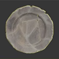 Artistic Handcrafted Stone Sculpture With Circular Irregular Edge And Textured Surface