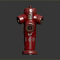 Red Fire Hydrant With Number 149 Isolated On Dark Background