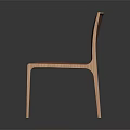 Modern Minimalist Leisure Chair With Wooden Frame And Brown Upholstery