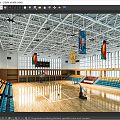 Modern Basketball Court Basketball Stadium Sports Venues Gymnasium Basketball Rack Basket Basketball Basketball Game Venues 3d model