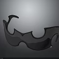 Black Stylish Sunglasses With Unique Frame Design And Dark Lenses For Outdoor Use