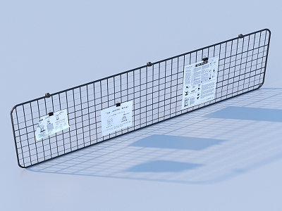 Wire mesh rack paper folder 3d model