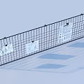 Wire mesh rack paper folder 3d model