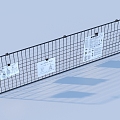 Wire mesh rack paper folder 3d model