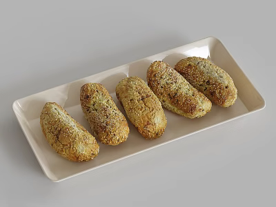 Bread Food Dessert 3d model