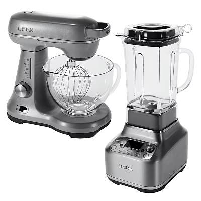 Silver USEFUL Stand Mixer With Glass Bowl And Blender Kitchen Appliances 3d model
