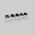 Stylish Modern Bar Stools With Velvet Upholstery And Metal Legs In Various Colors