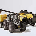 combine tractor 3d model