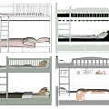 Bunk Bed Designs In Various Modern Styles With Ladder Drawers And Safety Railing
