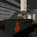 Modern Bar Interior Design With Wine Racks Counter Stools And Hanging Lights
