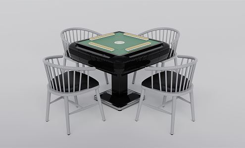 Modern Mahjong Table and Chair Mahjong Table Automatic Mahjong Machine 3d model