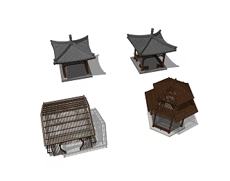 Chinese style pavilion ancient building pavilion 3d model