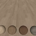 Modern Wooden Flooring With Natural Wood Grain And Different Colored Wooden Balls