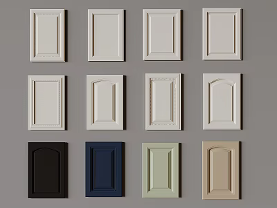Wardrobe Doors With Various Styles And Colors For Home Interior Design 3d model