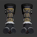 Different Styles Lifestyle Products Decorative Leg Guards With Black Gold Accents
