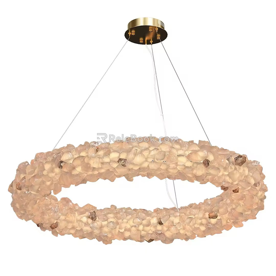 Modern minimalist chandelier 3d model