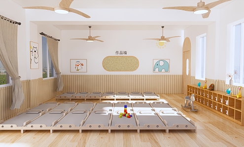 Modern Kindergarten Dormitory 3d model