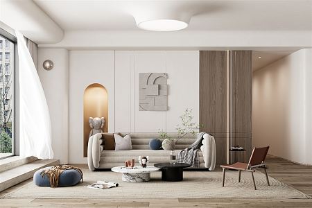 modern living room 3d model