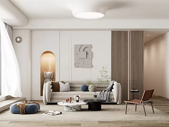 modern living room 3d model