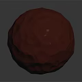 Handmade Red Wooden Decorative Sphere With Geometric Polyhedral Design And Smooth Surface