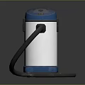 Durable Blue And Silver Vacuum Cleaner With Metal Body And Long Hose For Home Cleaning