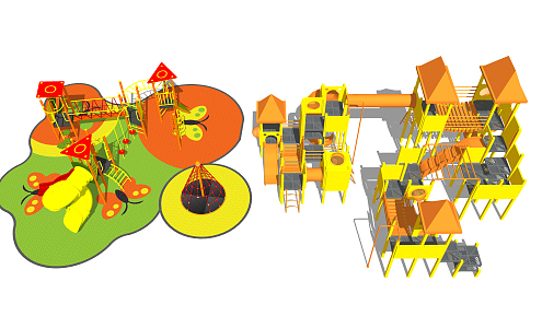 Modern play equipment Children's play equipment 3d model