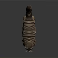 Detailed Striped Cat 3D Model Standing on Black Background with Reflection