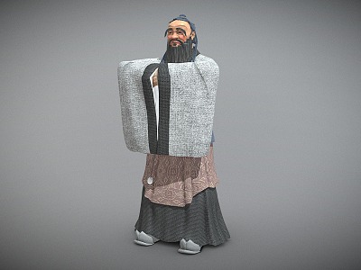 New Chinese Confucius Ancient Male Characters model