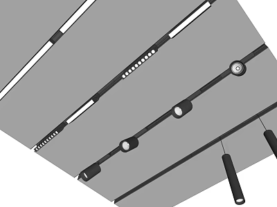 Modern LED Downlights And Spotlights For Ceiling Lighting Fixtures 3d model