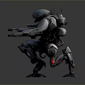 Mech Warrior Mech Soldier Machine Battlearm Mechanical Battlearm Machine Fighter Robot 3d model