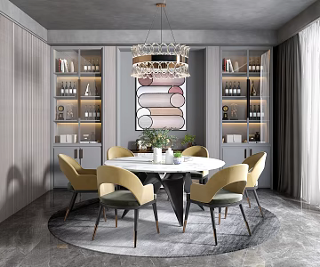 Light Luxury Restaurant 3d model