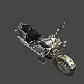 Classic Vintage Cruiser Motorcycle With Chrome Accents Black Seat And Stylish Retro Design