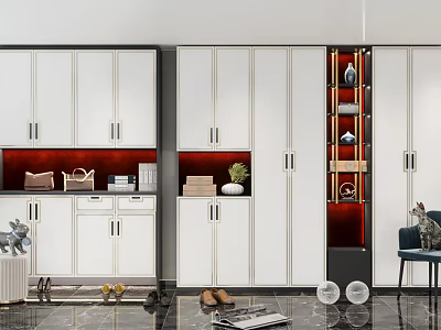 New Chinese Shoe Cabinet Shoe Cabinet Entrance Cabinet Entrance Cabinet 3d model