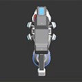 Sci Fi Character Weapon With Blue And Gray Mechanical Structure And Glowing Blue Accents 3d model