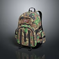 Camouflage Pattern Backpack With Multiple Pockets And Stylish Design For Daily Use