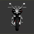 Sleek Modern Motorcycle Featuring Black Seat Silver Engine Red Accents And Large Wheels On Reflective Surface