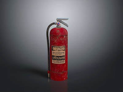 Vintage Red Fire Extinguisher With Smith Label For Home Safety Supplies 3d model