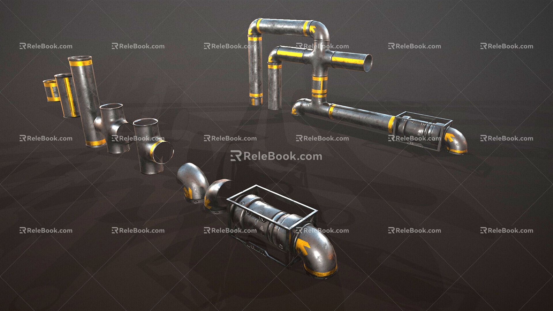 INDUSTRIAL LOFT PIPE SCI-FI PIPE 3d model