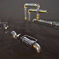 INDUSTRIAL LOFT PIPE SCI-FI PIPE 3d model