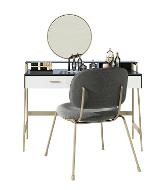 Modern Dressing Table Dressing Table Casual Table and Chair Combination 3d model