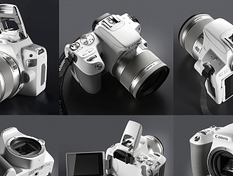 modern camera canon digital slr camera 3d model