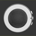 Professional Studio Microphone With Silver Control Panel And White Base Stand