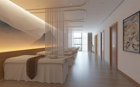 Modern SPA Simple Massage Room 3d model