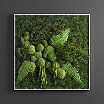 Modern Plant Wall Green Plant Wall Decorative Painting Pendant Green Plant Wall Decorative Painting Pendant Plant Wall Decorative Painting Hanging Painting 3d model