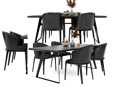 Modern Dining Table and Chair Combination Table and Chair Combination model